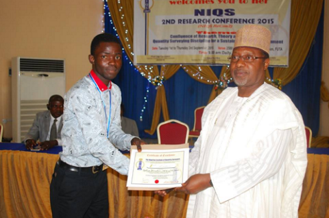 FUTA Student Wins NIQS National Essay Competition