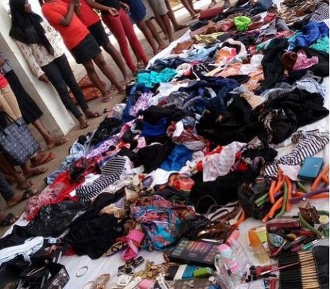 Photos of items stolen by a female student of OAU
