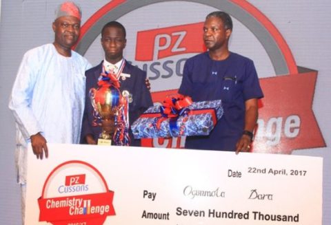 SS II Student Emerges Winner of 2017 PZ Cussons Chemistry Challenge