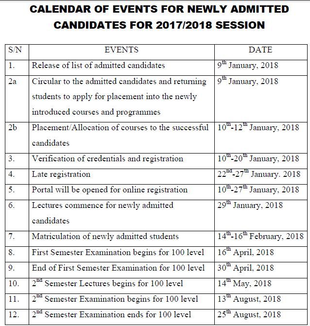 Taraba State University TSU Academic Calendar 2017/18 is Out | Campus