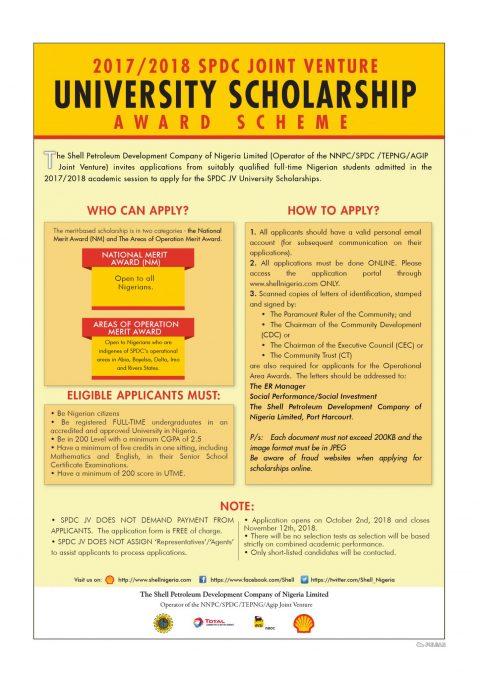 Shell Undergraduate Scholarship Application 2019/2020 Begins